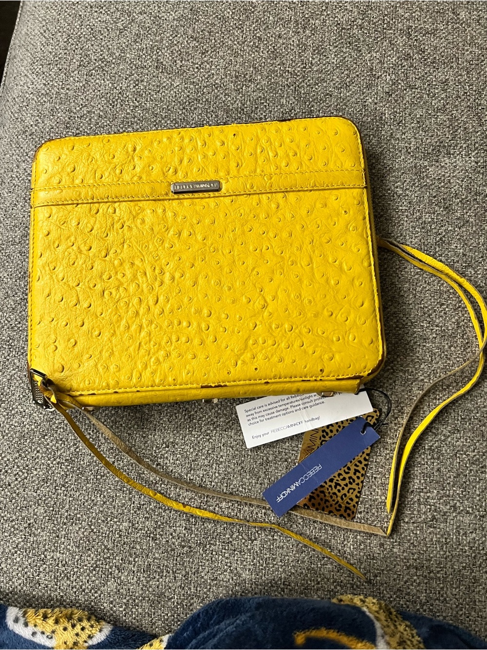 Rebecca Minkoff Yellow Textured Leather Ipad Case